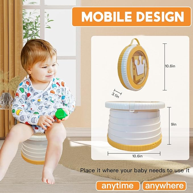 SunnySmile Portable Toilet for Kids,Portable Potty Seat for Toddler Travel,travel potty with Travel Bag, Applicable to Camping, Indoor/Outdoor Use, includes 75 Replacement Bags