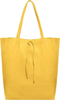 Italian Calf Leather Tote for Women with Zipper, Inner Pocket & Flat Base | Soft Unlined Shopper for Work & Travel