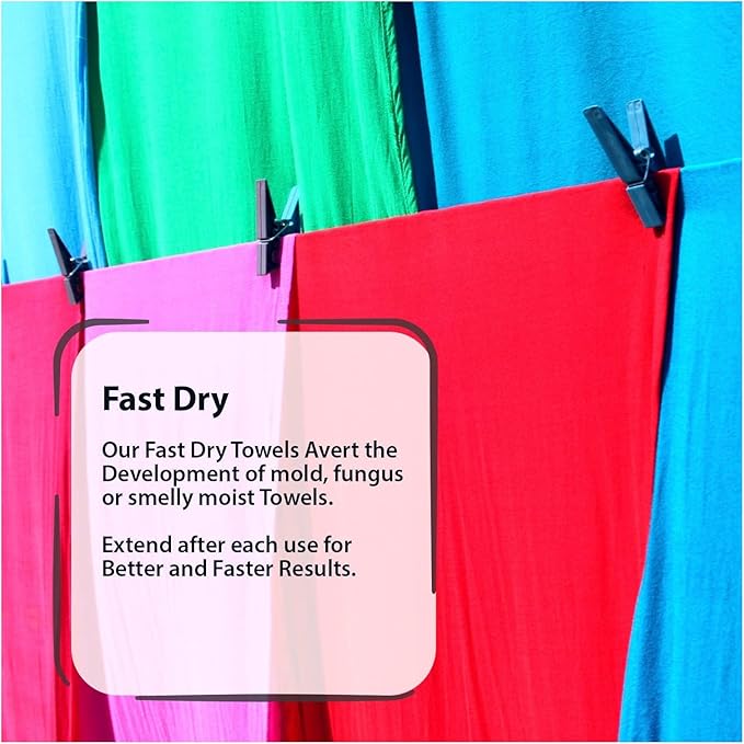 Outdoors Microfiber Towel Fast Drying Soft Feel Fast Action Drying for Gym Beach Outdoors Travel Yoga Camping Compact Size 2 Piece Set 30x60 in and 12x24 in Green MFT2PG