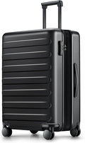 Carry on Luggage 22 X 14 X 9 Airline Approved, 20 Inch Luggage for 3-5 Days Travel, Double Spinner Wheels, 100% Hardshell PC, TSA Lock (00-Black (Expandable), Checked 24-Inch)