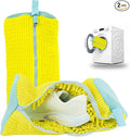 2PCS Shoe Washing Machine Bgs,Laundry Shoe Bags for Washer and Dryer, Reusable and Durable Zipper Sneaker Shoe Washing Bag, Tennis Shoe Cleaning Bag for All Shoe Types (Yellow)