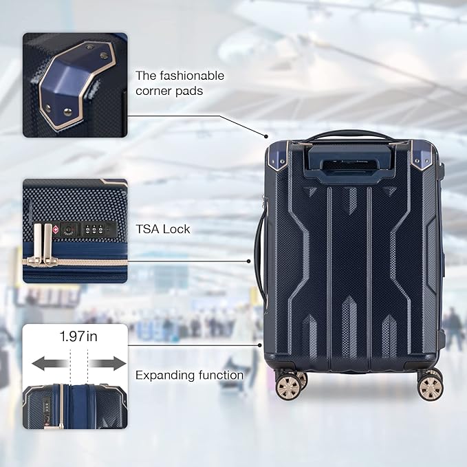 LEGEND WALKER SPATHA Hardside Expandable Luggage, 27-inch, White, 5109-60-WH