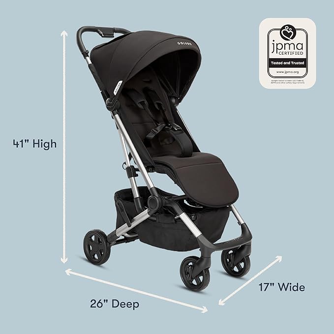 Colugo Compact Stroller - One Hand Fold Lightweight, Travel, Toddler, Airplane, Foldable Stroller with Rain Cover, Backpack and Cup Holder (Wild Child)