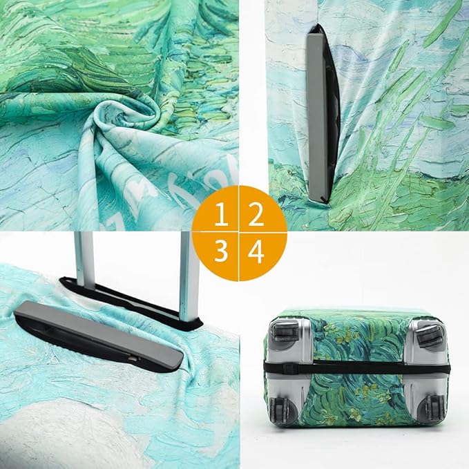 Travelkin Luggage Covers For Suitcase Tsa Approved,Suitcase Cover Protector Fit 18-32 Inch Luggage (Spring, M)