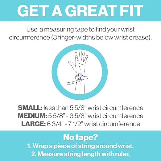 Acupressure Relief Band - Classics Pack (Large) - Motion Sickness Bands and Nausea Relief for Pregnant Women | Travel, Pregnancy, Cruise