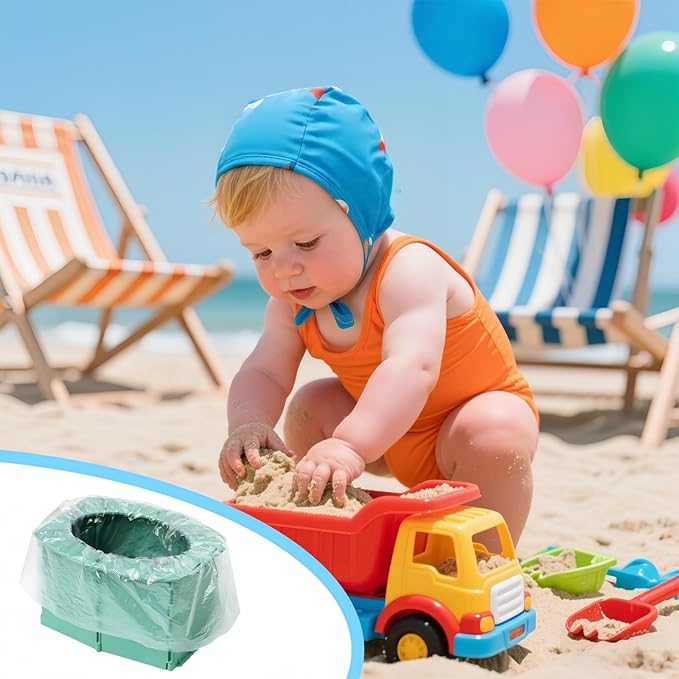Travel Potty,Portable Potty Seat Foldable Travel Training Toilet Seat,Foldable Toilet for Outdoor Camping (Teal Pink)
