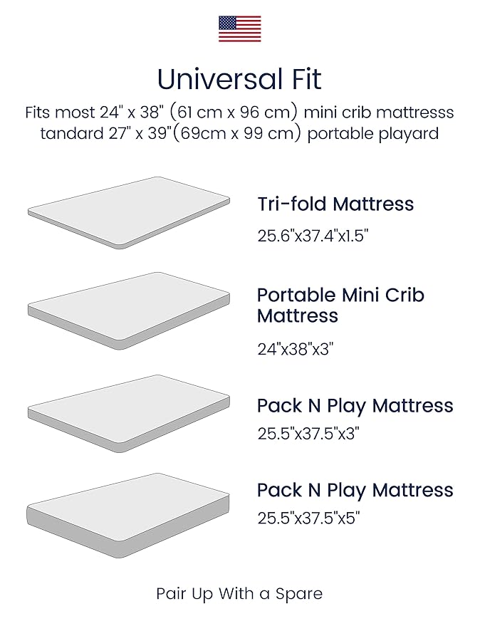 TotAha Premium Stretchy Pack N Play Playard Sheets | Mini Crib Sheets (2-Pack)-Hypoallergenic, Silky Comfort, Buttery Soft, Calming Effect, All-Season Jersey-Knit Sheets 38 X 24 (Balloon & Sailboat)