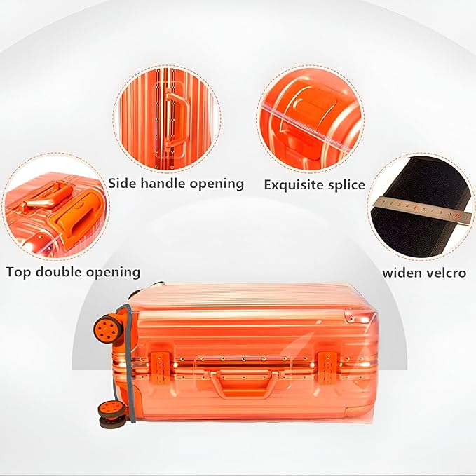 3 PCS Luggage Covers for Suitcase TSA Approved,20/24/28 Inch Full Clear Luggage Protector 3mm Thickness Suitcase Protector Cover TAS Approved Suitable for Long Travel Accessories