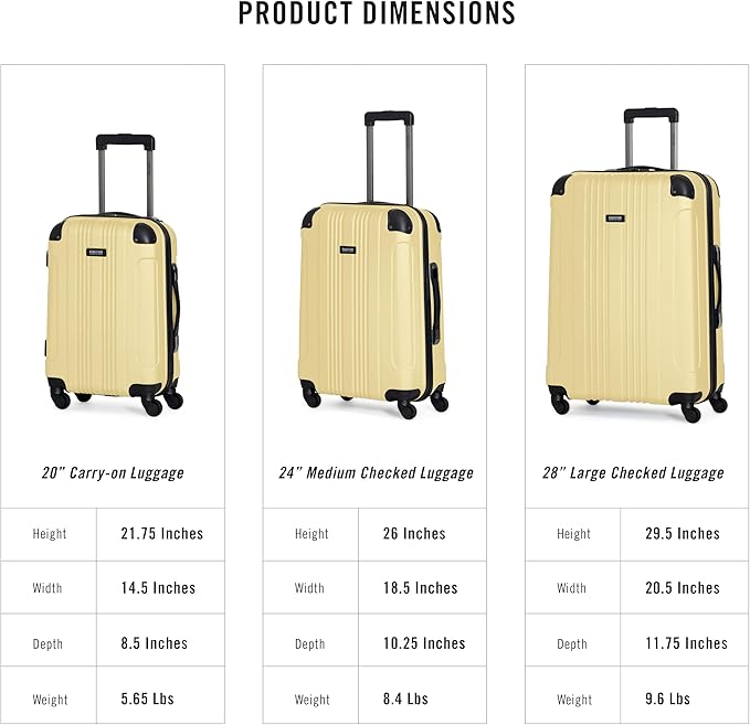 Kenneth Cole REACTION Out of Bounds, Pale Banana, 20-Inch Carry On
