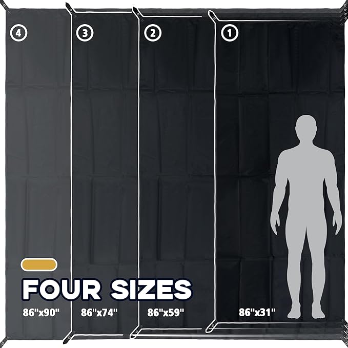 Camping Tent Footprint - 86'' x 31'', Waterproof Ground Sheet Mat for Tent - Ultralight Tarp for Hiking, Backpacking, and Beach Use