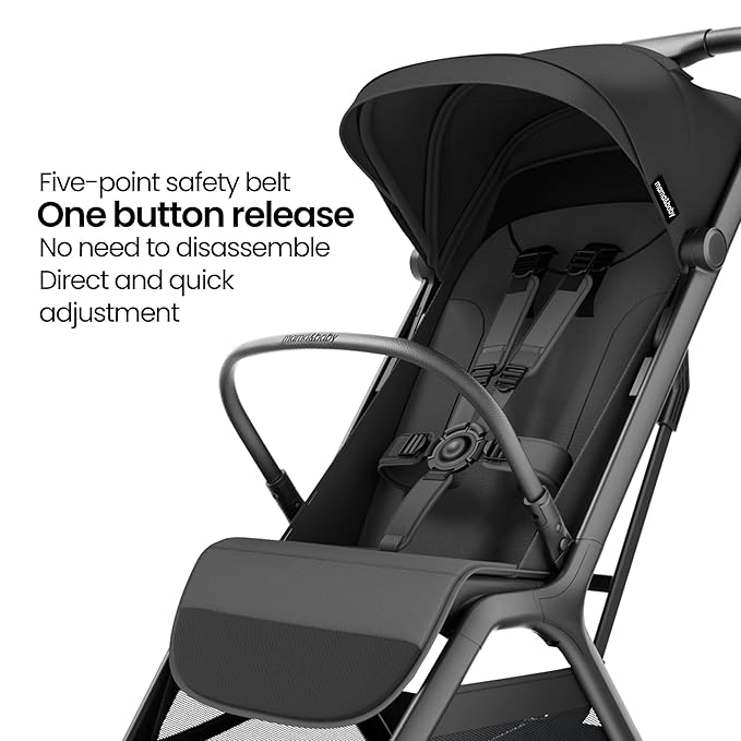 MAMA & BABY Packa Compact Travel Stroller – Lightweight, One-Hand Auto Folding, Portable & Lie-Flat Baby Stroller, Newborns and Toddlers Stroller with UPF 50+ Canopy & Mesh Ventilation