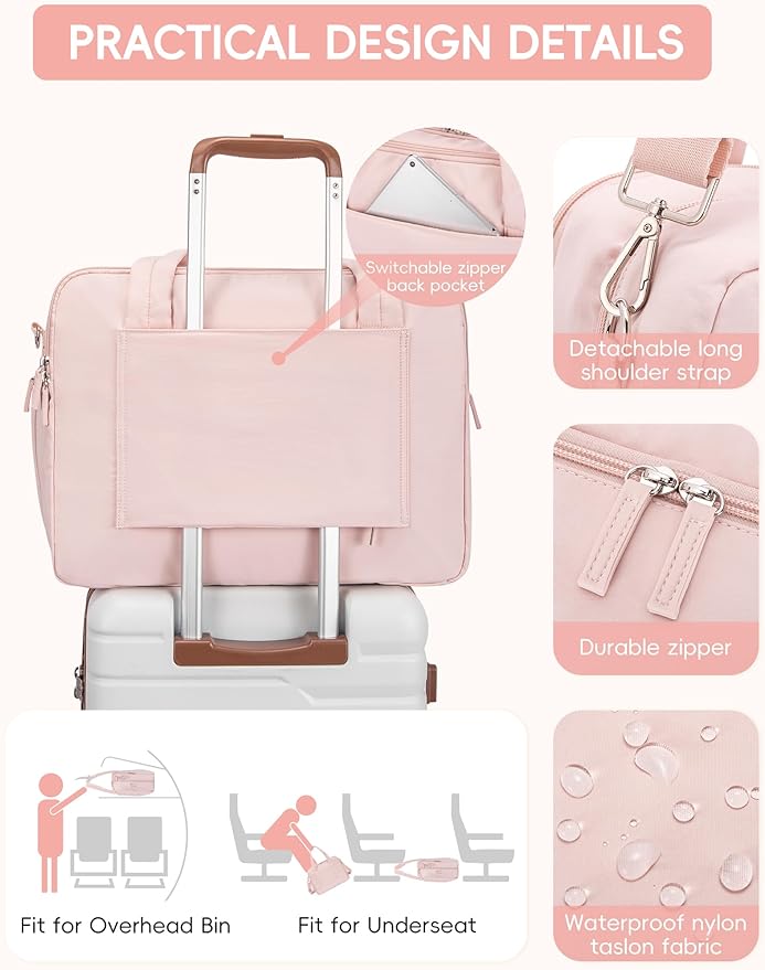 CLUCI Duffle Bag for Business Travel, Weekender Puffer Carry On With Shoe Compartment, Overnight Women's Bag With Laptop Storage