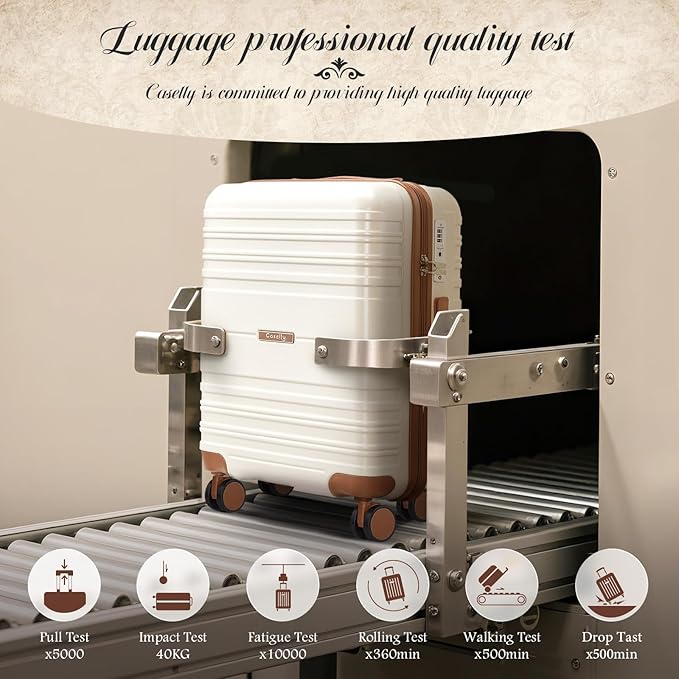 Luggage Sets with spinner wheels, PC+ABS Hard Shell Travel Luggage,Lightweight Carry-on suitcases with TSA Lock,YKK Zippers (Gark Green, 7 piece sets（14/18/20/24/28/DB/TB）)