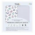 TotAha Soft Crib Sheets Girl-Hypoallergenic, Silky Comfort, Buttery Soft, Calming Effect, Premium All-Season Jersey-Knit Sheets, 9'' Extra Deep Pocket, Purple Butterfly