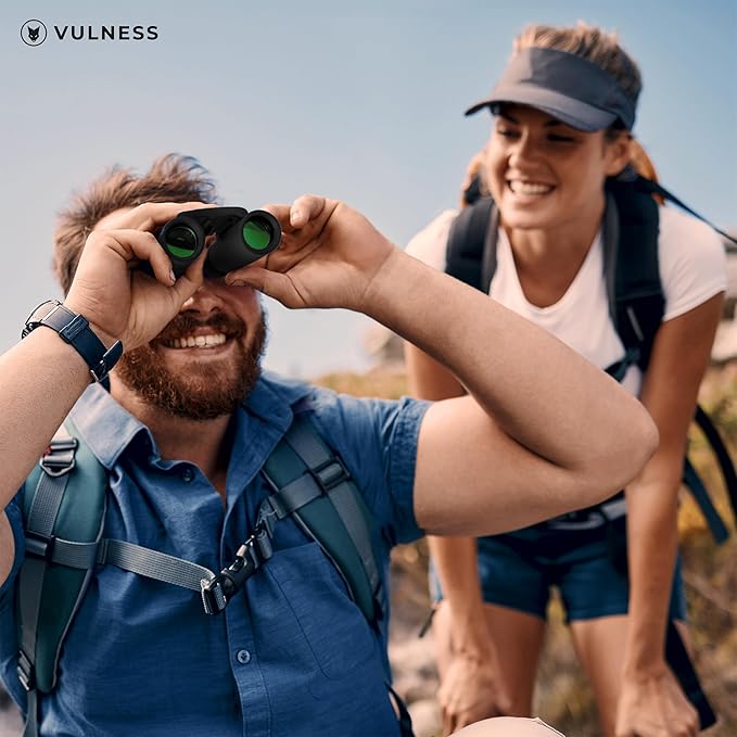 Binoculars for Adults | Compact Small Mini Travel Binocular for Bird Watching High Powered Electronics Cruise Ship Essentials Norwegian Alaska Must Haves Hiking Camping Gear a by VULNESS (Black, 8X21)