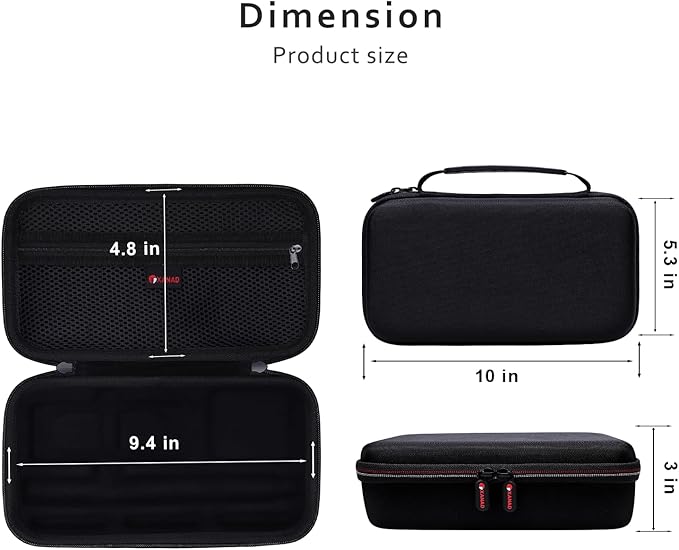 XANAD Hard Case for Insta360 X5/X4/X3/X2 Waterproof 8K 360 Action Camera,114CM Selfie Stick- Storage Carrying Bag(Black)