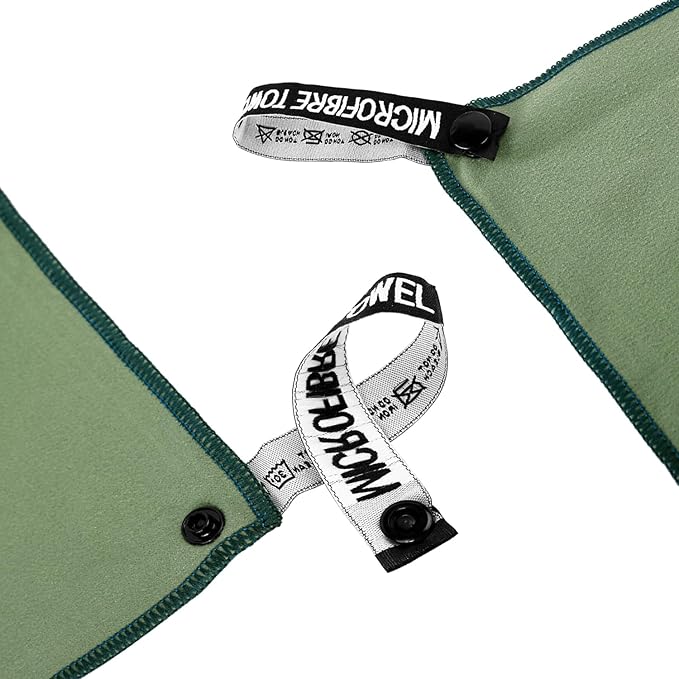 Microfiber Travel Towel, Soft Lightweight Quick Dry Towel, Super Absorbent Compact Travel & Sports & Beach Towels for Camping, Backpack, Gym, Swimming, Yoga, Hiking (M:20"×40" -ArmyGreen)