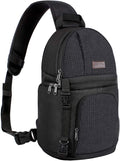 MOSISO Camera Sling Bag, DSLR/SLR/Mirrorless Camera Backpack Case Shockproof Photography Backpack with Tripod Holder & Removable Modular Inserts Compatible with Canon/Nikon/Sony/Fuji
