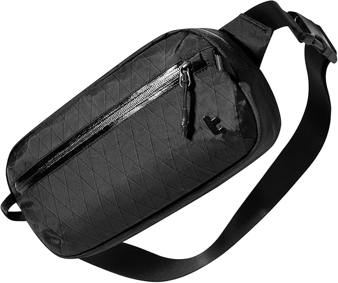 tomtoc 3.5L X-Pac Sling Bag with RFID Blocking, Crossbody Bag Minimalist Chest Shoulder Pack for Men/Women, Water-resistant Lightweight Casual Funny Pack for Travel/Daily Commute