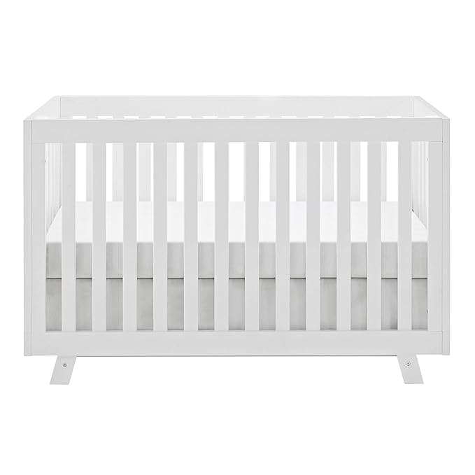 Storkcraft Beckett Convertible Crib (White) – Converts from Baby Crib to Toddler Bed and Daybed, Fits Standard Full-Size Crib Mattress, Adjustable Mattress Support Base