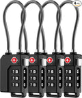 LUGGEX TSA Locks for Luggage, Suitcase Locks TSA Approved, Luggage Locks, Ease of Use & Durable