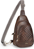 Crossbody Bags for Women Anti Theft Small Sling Handbag with Zipper Lock Vegan Leather RFID Blocking Chest Pure