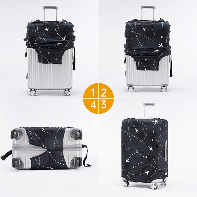 Travelkin Luggage Covers For Suitcase Tsa Approved,Suitcase Cover Protector Fit 18-32 Inch Luggage (XL for 29-32 Inch Luggage)