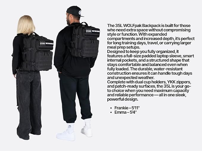 WOLFpak 35L Backpack (Alpha Black White Accents)