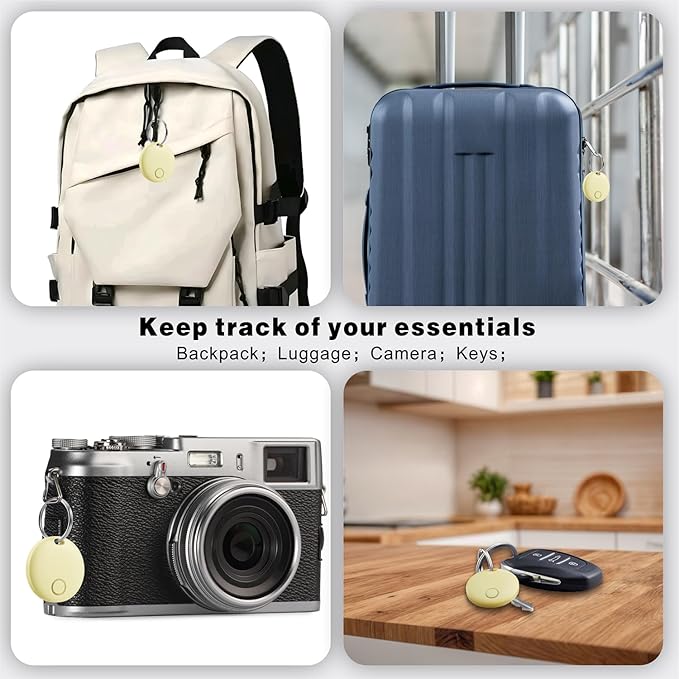 Air Tracker 2 Pack, Smart Bluetooth Tracker Works with Apple Find My (iOS Only), Item Finder Trakcer Tag Locator for Keys, Luggage, Backpack, IP67 Waterproof