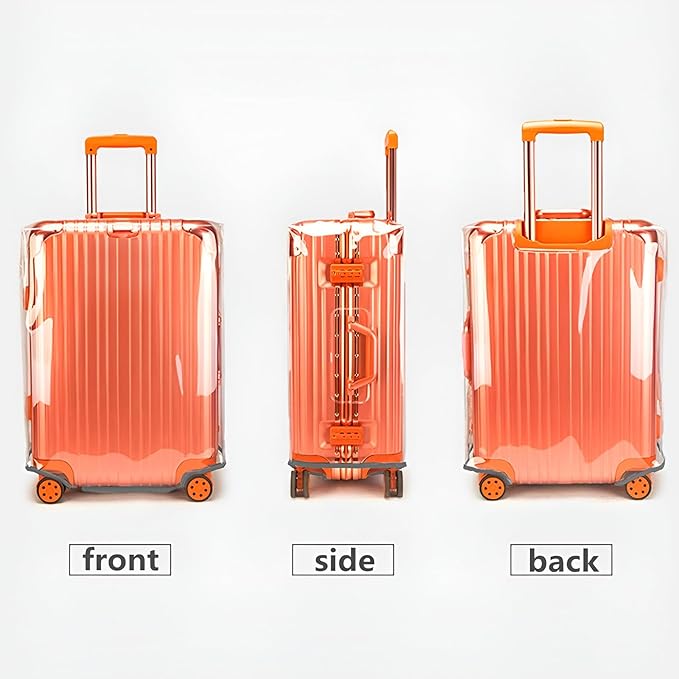 20 Inch Luggage Covers for Suitcase TSA Approved,Carry On Luggage Cover Protector Suitable 20-21 Inch Full Clear 3mm Thickness Protector PVC Clear Suitable for Long Travel Accessories