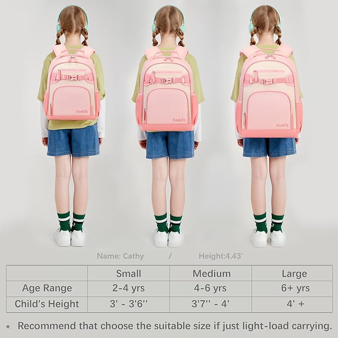 Cute Mini Toddler Backpacks for Girls 2-4 Little Kids Backpack preschool Bookbag (Pink and Cream)