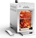 BIG HORN OUTDOORS Portable Infrared Broiler Propane Gas Grill, 1500 Degree Stainless Steel Tabletop Quick Cooking Steak Grill for Meat, Seafood, Veggies