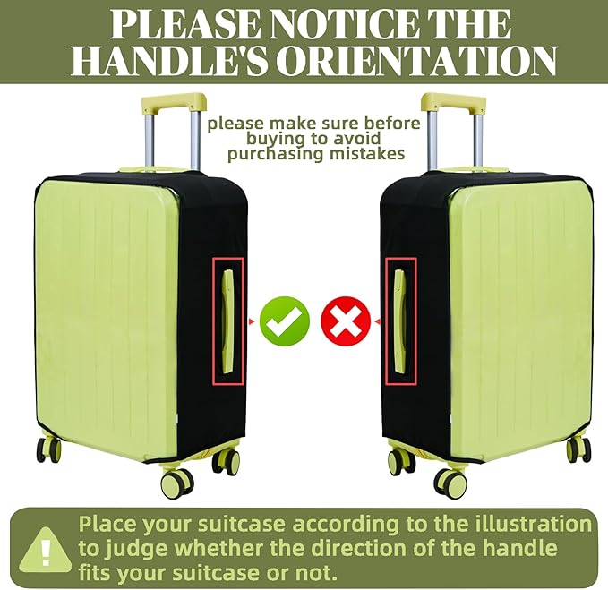 Clear Luggage Cover Protectors For Suitcases,Elastic Transparent waterproof PVC Suitcase Covers Protector Fit 20-30 Inch wheeled Luggage (22")
