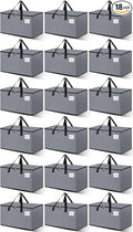 Heavy Duty Moving Bags - Extra Large Packing Bags and Storage Totes, Collapsible and Foldable Option for Moving and Storage, Grey, 125 L - 18 Pack