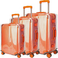 3 PCS Luggage Covers for Suitcase TSA Approved,20/24/28 Inch Full Clear Luggage Protector 3mm Thickness Suitcase Protector Cover TAS Approved Suitable for Long Travel Accessories