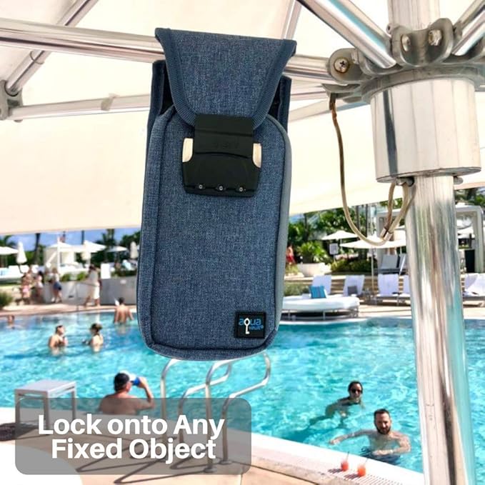 Aquavault | Flex Safe | Beach Chair Vault | Anti theft combination lock | 3 Digit Programmable lock | Water resistant, Slash Resistant and RFID Blocking (Grey)