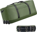 Finnhomy 120L Foldable Rolling Duffel Bag with 3 Wheels, Light Weight Travel Duffel bag with Large Loading Capacity, 32 inch Rolling Duffel bag with Shoulder Strap for Travel Camping Sports