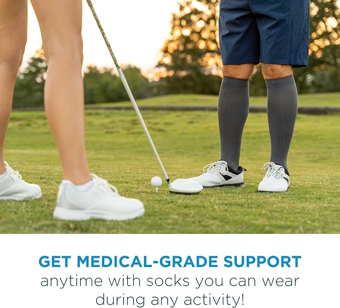 Medical Grade Compression Socks for Men & Women 15-20 mmHg by OrthoSleeve (Black, Small)
