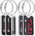Forge Smart Lost and Found Luggage Tags, Global Luggage Tracking Tag, Travel Sentry Powered Baggage ID System for Luggage, Bags, Suitcases, and More (Black 4 PK)