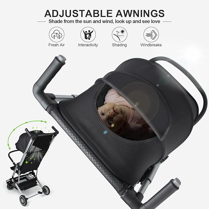 Travel Stroller for Airplane Ultra Compact Umbrella Stroller One-Handed Folding Design Overhead Friendly Lightweight Aluminum Alloy Frame