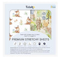 TotAha Premium Stretchy Crib Sheets (2-Pack)-Hypoallergenic, Silky Comfort, Buttery Soft, Calming Effect, All-Season Jersey-Knit Sheets, 9'' Extra Deep Pocket, Forest Bear & Cute Deer