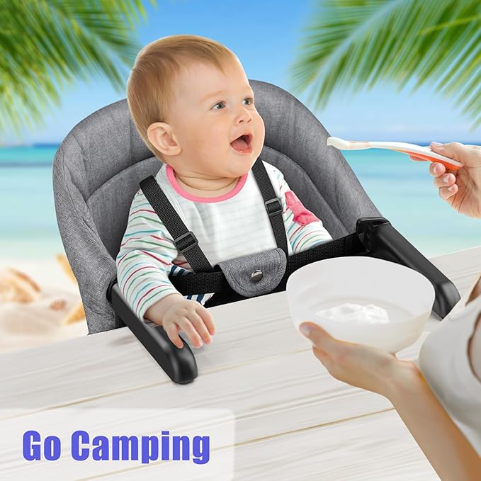 Hook On High Chair, Attach to Fast Table Chair,Clip on High Chairs to Table,Foldable Storage Feeding Baby Seat for Baby Toddler Home and Travel,Lightweight Space-Saving Design,Portable High Chairs