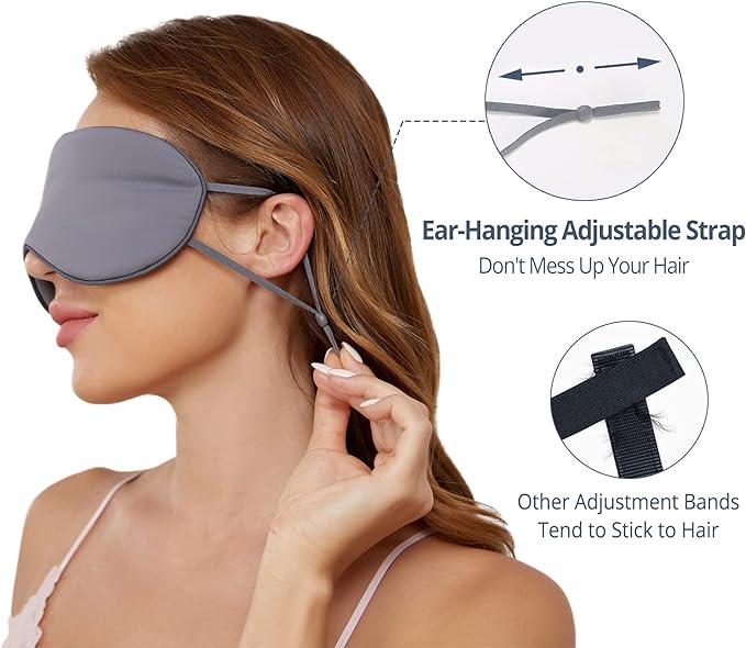Sleeping Mask 2 Pack, Warm, Cool Double-Sided Use of Sleep Mask, Super Soft Blindfold with Adjustable Strap, Block Out Light, Comfort Sleep Eye Mask for Travel Meditation Nap