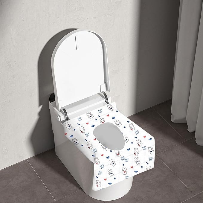 100 Pack Toilet Seat Covers Disposable, Portable Toilet Seat Cover for Travel Waterproof Potty Covers for Toddler(Individually Wrapped）