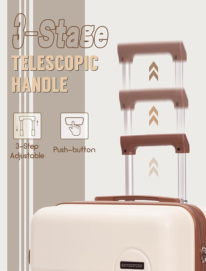 Luggage Sets 5 Piece, Suitcases with Wheels, Hardshell Suitcase Set, ABS Carry on Luggage Set with TSA Lock, Travel Luggage
