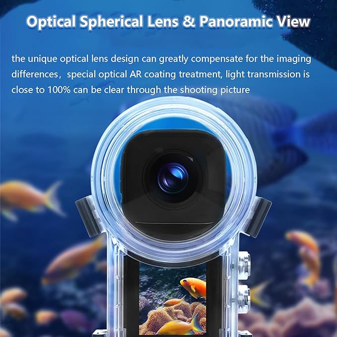 Invisible Dive Case Compatible for Insta360 X4 Dive Housing Case 50m 164ft Waterproof Case Cover Underwater Protective Shell with Bracket Accessories for Insta360 X4 Action Camera