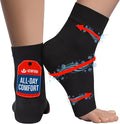KEMFORD Ankle Compression Sleeve with Cooling Effect - Plantar Fasciitis Braces - Open Toe Compression Socks for Swelling, Sprain, Neuropathy, Arch Support for Men and Women - L, Black