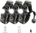 20 in 1 Survival Paracord Bracelet Adjustable Gear Kit with SOS LED Light, Fire Starter, Bigger Compass, Survival Whistle, Perfect for Camping, Hiking, Fishing