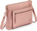 Wise Owl Accessories Small Soft Pebbled Real Leather Crossbody Handbags Purses Sling Crossover Shoulder Bag