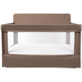 Baby Delight Lunaire Full Size Crib | Breathable Mesh Baby Crib | Tool-Free Assembly Baby Bed | 100% GOTS Certified Organic Cotton Fabric | Organic Mocha